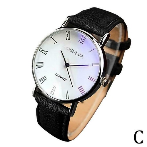 Herren Armbanduhren Uhr Analog Quarz Mode Geschenk BESTES Leder Braun- - Bild 13 von 14