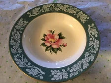 Century service teal green pattern bowl