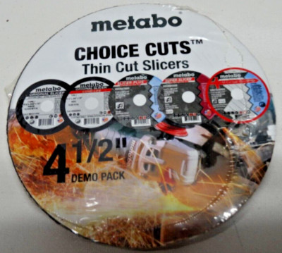 METABO 4-1/2'' CHOICE CUTS THIN CUT SLICERS TYPE 1 DEMO 6pk.