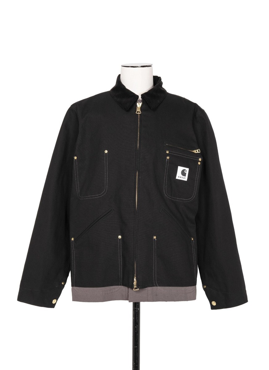 sacai✖Carhartt WIP Duck✖Nylon twill coat Duck x Nylon Twill Coat — Black – La Garçonne