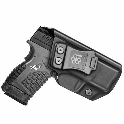 Amberide IWB KYDEX Gun Holster Fits: Springfield XD-S 3.3" 9mm/.40 S&W / .45 ACP