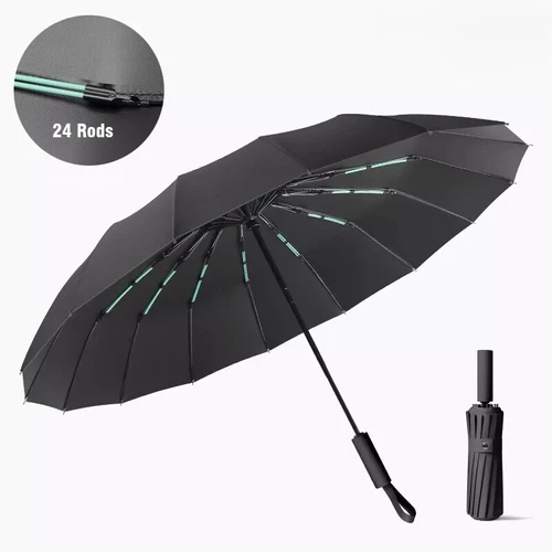 Extra Strength Foldable 24 Rods Umbrella Fully Automatic Large UV/Rain Protect - Picture 5 of 27