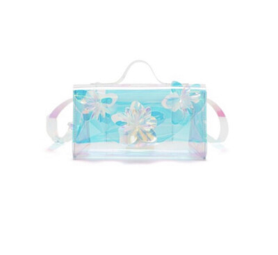 Zara Collection Kids Floral Appliqué Iridescent Purse