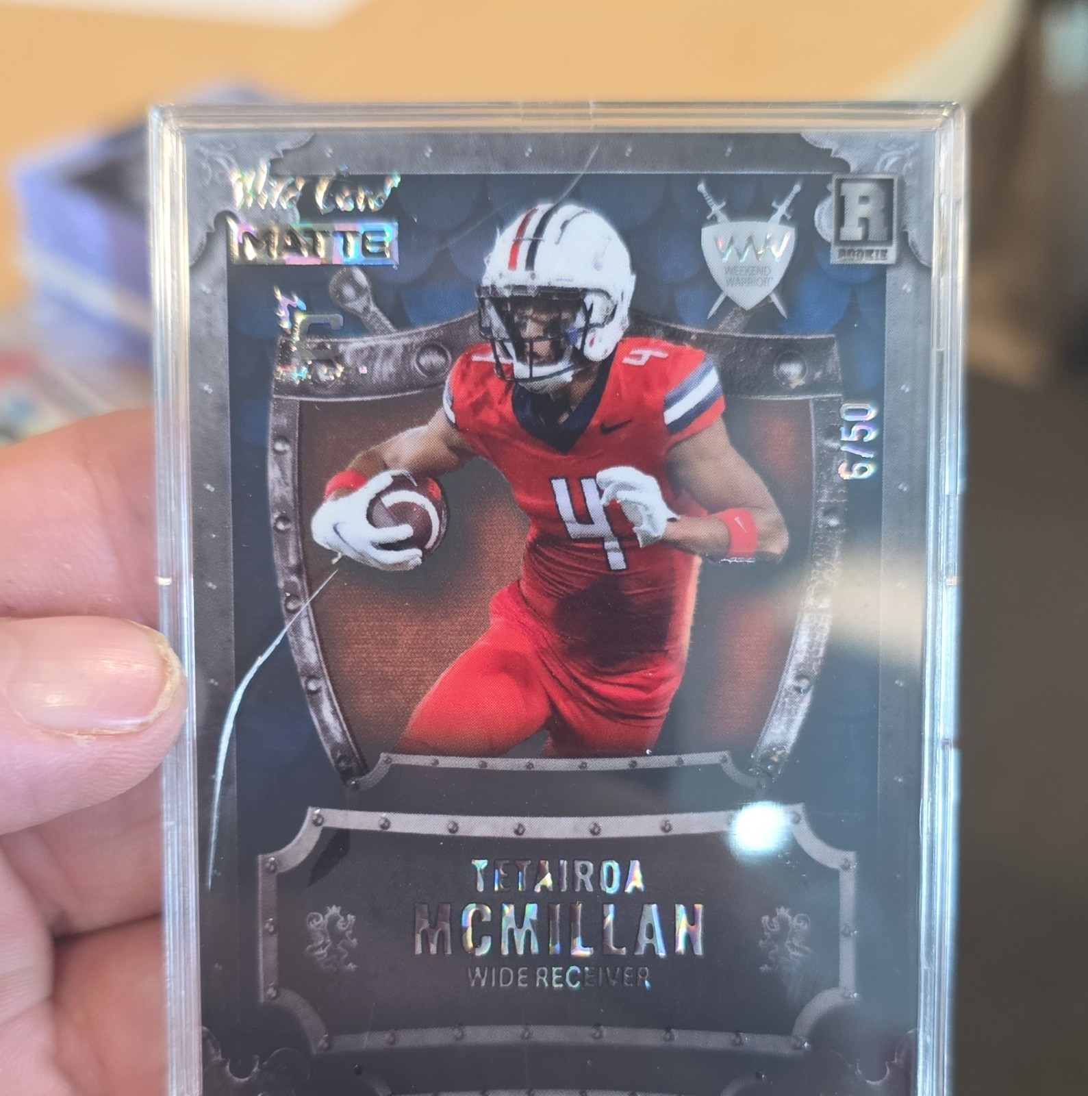 Wild Card Matte Tetairoa McMillan Weekend Warrior Rookie Football 2025 WW-TM /50