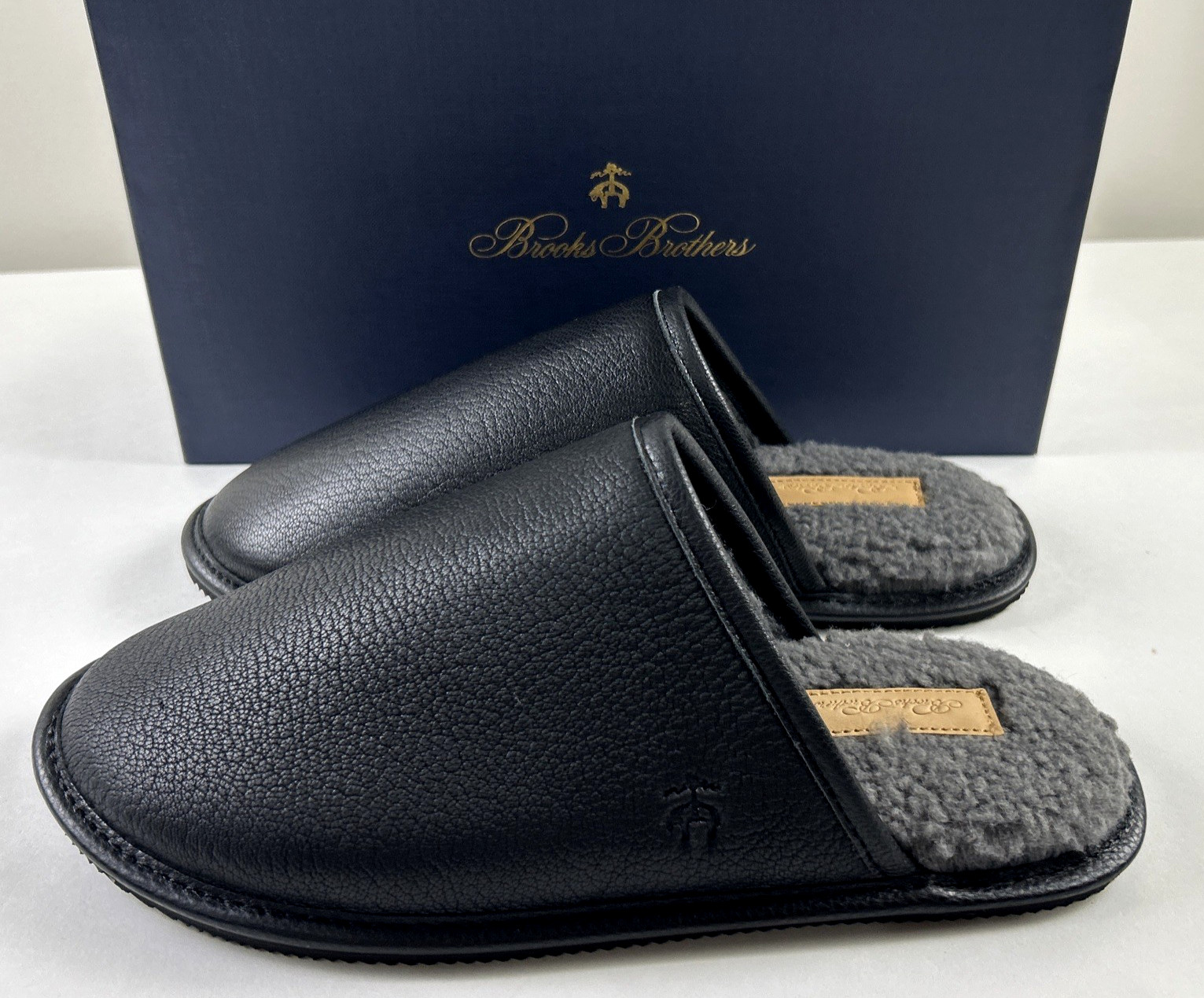 Mule Slide Black Calf Leather Henri
