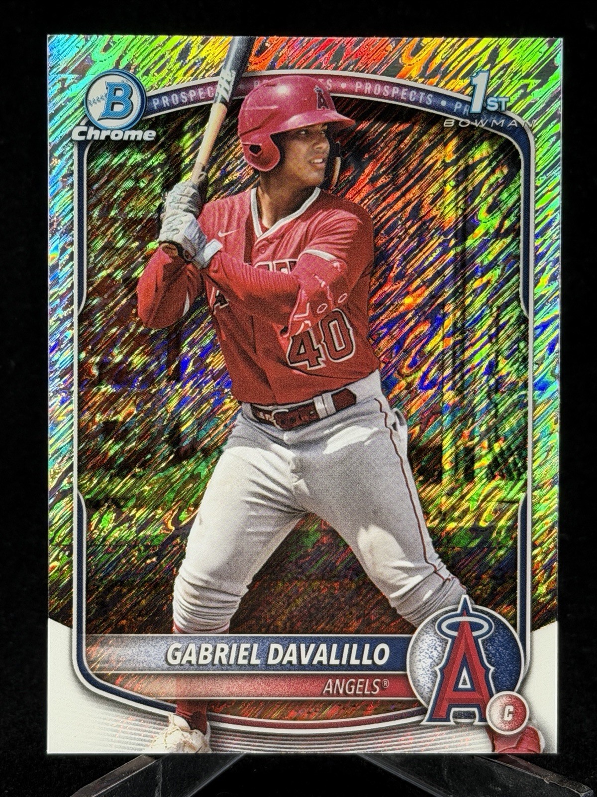2025 Bowman Chrome Gabriel Davalillo #BCP-178 Bowman 1st Shimmer Angels Prospect