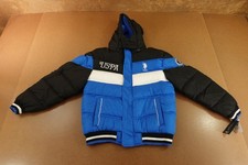 U.S. Polo Assn. Boys Large Blue Black Winterwear Insulated Puffer Jacket NWT