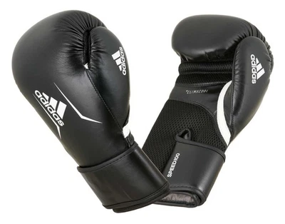 adidas Boxhandschuhe Speed 100, Schwarz-Weiß 10 oz, Kunstleder Boxen - Bild 1 von 4