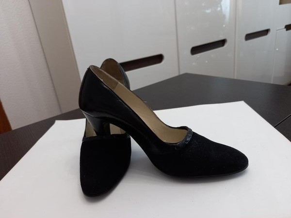 Women Bally Heels Black Leather 36 #5KC0