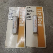 12x Helicoil 10mm Spark Plug Thread Repair Inserts #R474-4 M10x1.0mm 1/2" Reach