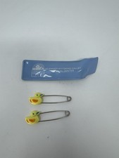 Vtg Geisinger Wyoming Valley Medical Center Diaper Pins Yellow Ducklings Pouch