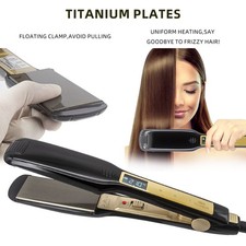 Nano Titanium 1.7" Vented Ionic Wide Flat Iron for All Hair - Straightener