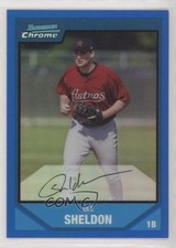 2007 Bowman Chrome Prospects Blue Refractor 83/150 Ole Sheldon #BC142 6i1