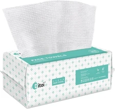 (Free Duty Tax) Ditoi Disposable Face Towels,Ultra Soft &Thick Face Dry Wipe