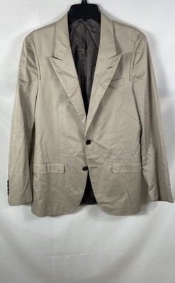 Lanvin Men's Beige 100% Cotton 2-Button Blazer Sport Coat Italy NWT IT 48 US 38R