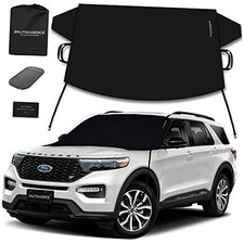 Windshield Snow Cover - Windshield Cover for Ice Medium 69 x 42 Inches Black