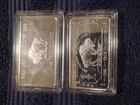 (2) 1 Oz German Silver Buffalo Bars Including Case With Low Reserve 2 Bars Total