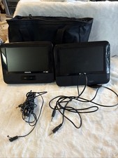 Philips PET7402/37 7-Inch Dual Screen Portable DVD Player Car Mount