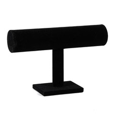 Velvet T-Bar Bracelet Display Stand Black Gray Jewelry Holder Watch Bangle Rack