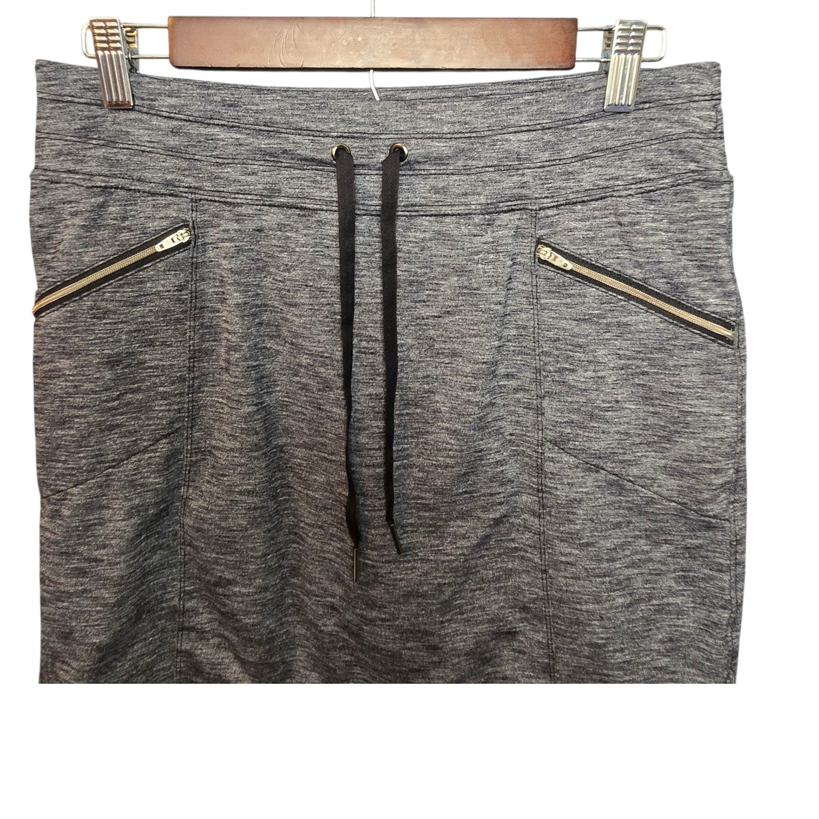 Athleta Skort Gray Heather Drawstring Pockets Ath… - image 6