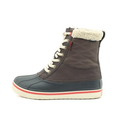 Crocs Damen 16035 Boots Braun Synthetik Mittel gefüttert Winterstiefel EU 37-38