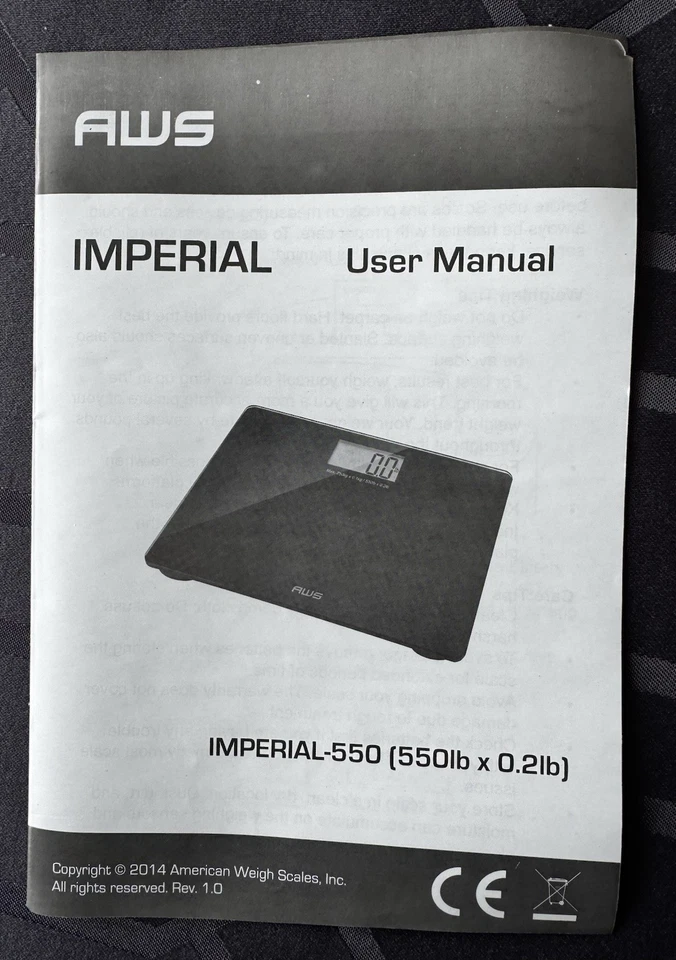 Масштаб для говорящей ванной высокой емкости AWS Imperial XL-550 550 фунтов 250 кг - Изображение 4 из 4
