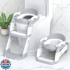 Potty Training Seat, Toddler Potty Training Toilet with Step Stool Ladder for