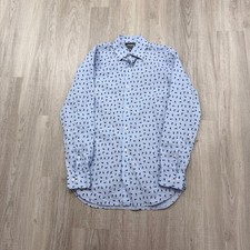 Bonobos Shirt Men's 15.5 - 34 Blue Pineapple All Over Print Tailored Slim Fit
