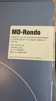 New Struers MD Rondo 250mm 5-Pieces # 40503001 Adapter For Magnetic Fixation 10''