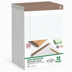 Legal Pads 8.5x11.75 Inch, Narrow Ruled White Paper, 12-Pack for Note ...