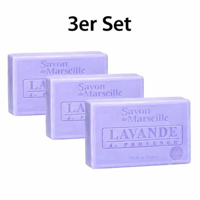3er Pack Marseille Seife Lavendel 100 g   Le Chatelard 1802   Provence
