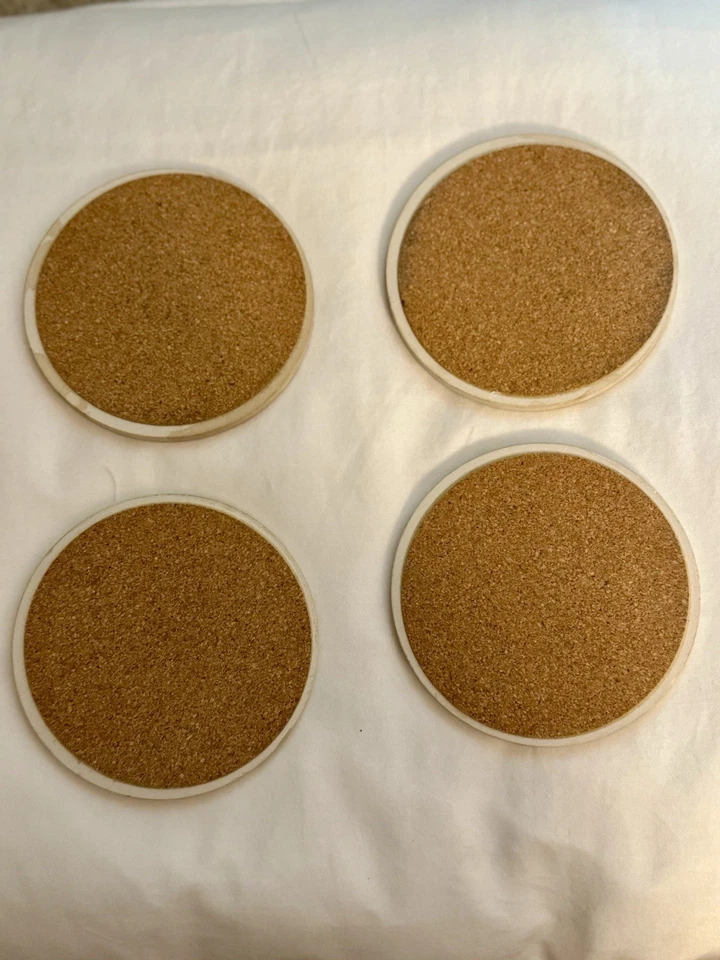 Juego de 4 posavasos originales desde 1983 de colección con caja diseño botánico hecho en EE. UU. Foto 3 de 4