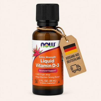 NOW FOODS Vitamin D-3 Flüssigkeit 1000IU (Vitamin D3) 30ml