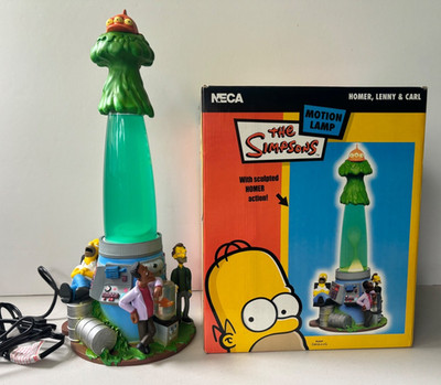 2003 NECA Simpsons Motion Lava Lamp Homer Lenny Carl Blinky Used Tested Working