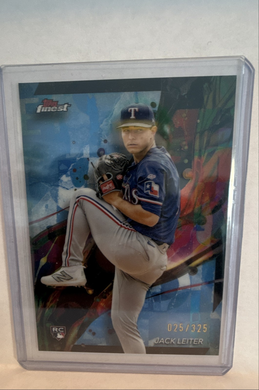 2024 Topps Finest - Common Jack Leiter #32 Sky Blue Refractor /325 (RC)