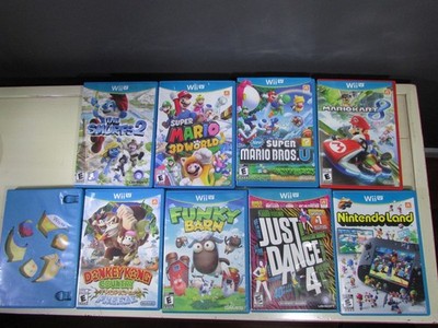 Nintendo Wii Game Lot   9 Games bundle Mario kart 8, New Super Mario Bros +