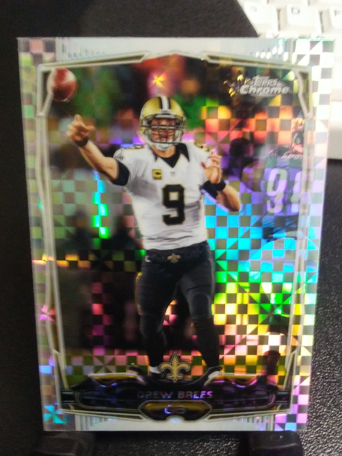 2014 Topps Chrome X-Fractor #17 Drew Brees -Purdue/New Orleans Saints-