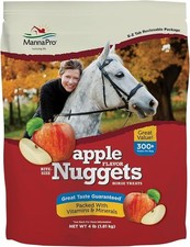 Manna Pro Bite-Size Nuggets Horse Treat, Apple Flavor, 4 lbs