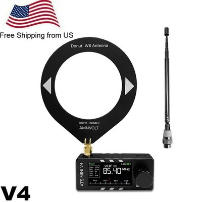 AMNVOLT V4 ATS MINI Radio Receiver Si4732 AM FM Full Band DSP Radio IPS Screen