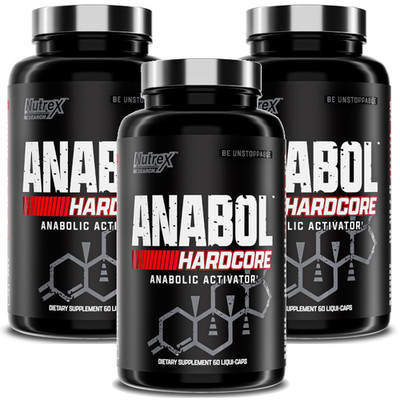 Nutrex Research Anabol Hardcore 60 Liquid Capsules Each (Pack of 3)