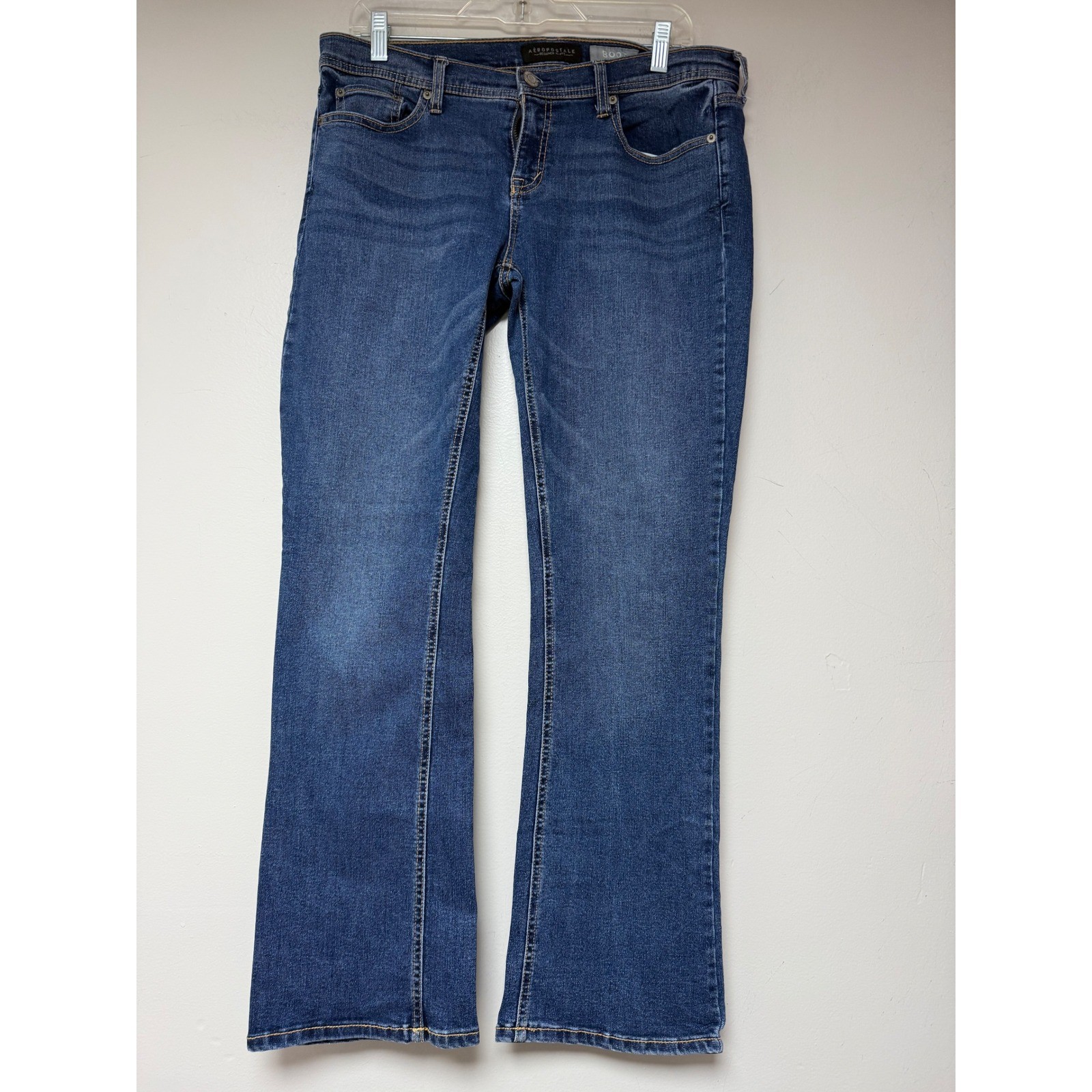 Aeropostale Bootcut Jeans Medium Wash Blue Size 12 Short
