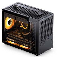 /JONSPLUS Z20 Black Micro-ATX Mini Tower PC Case,with Detachable Carrying Han...