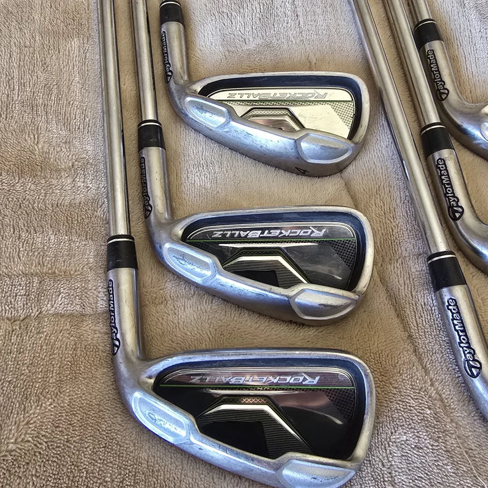 JUEGO DE HIERRO TAYLORMADE ROCKETBALLZ 4,5,6,8,9,A EJE DE ACERO R FLEX RH. Foto 2 de 4