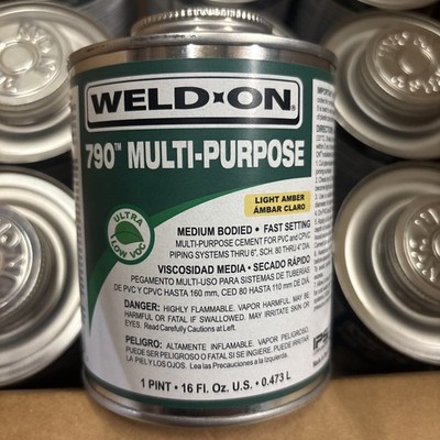 3 Pack. New Weld-On 790 Multi-Purpose Clear Medium Body Fast 1 Pint 16 oz.