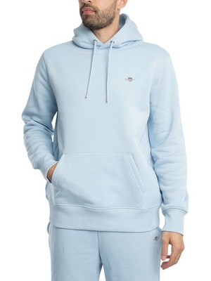 GANT Men's Regular Shield Pullover Hoodie, Blue