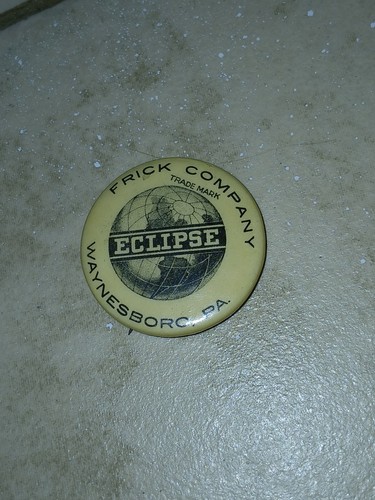 1896 Frick Company Eclipse Farm Equipment Advertising Celluloid Pin Nm Original - Picture 1 of 2