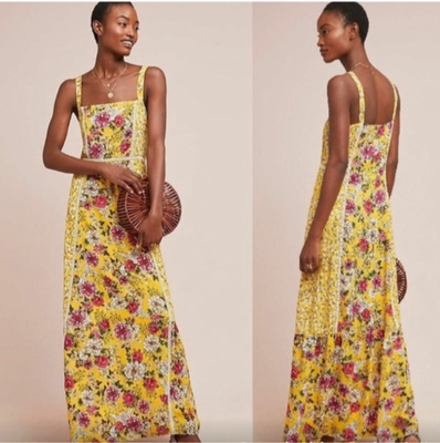 farm rio Anthropologie square neck maxi dress size small EUC | eBay