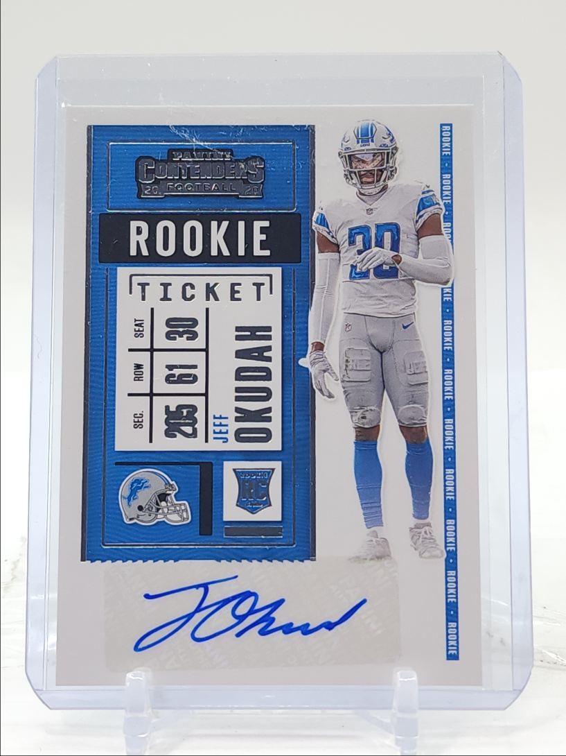JEFF OKUDAH 2020 CONTENDERS ROOKIE VARIATION AUTOGRAPH RC AUTO Q5352