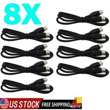 3FT 5 Pin MIDI DIN Male to Male Plug PC Computer Music Audio Cable Cord 8PCS