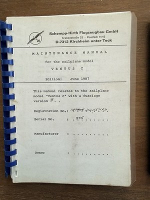 Schempp-Hirth Ventus C Flight & Maintenance Manuals